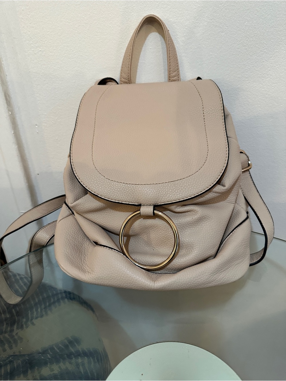 Cream Ring-Accent G.H Bass & Co , Maine USA Women's Backpack